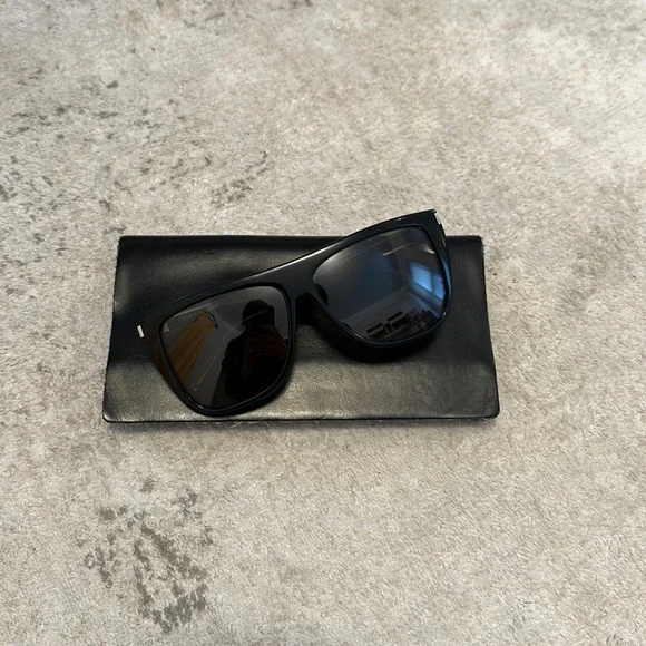 Saint Laurent D-frame acetate sunglasses with case AUTHENTIC - Picture 4 of 11